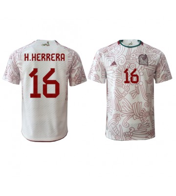 Meksyk Hector Herrera #16 Koszulka Wyjazdowych MŚ 2022 Krótki Rękaw